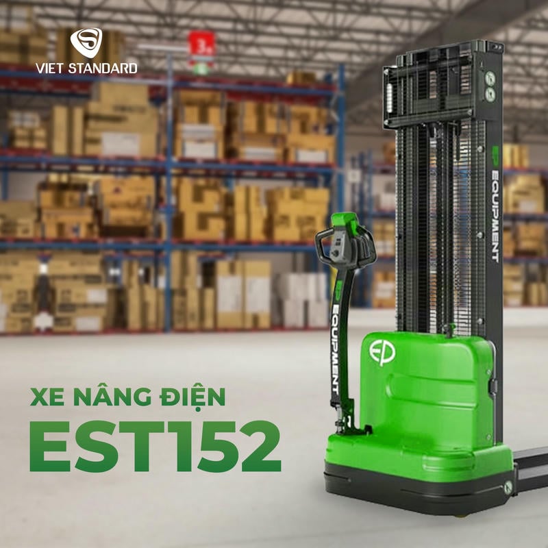 Thông số quan trọng gồm tải trọng danh định 1.5 tấn, chiều cao nâng 15cm đến